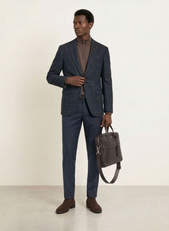 ROY ROBSON Sakko Regular Fit DUNKELBLAU / DUNKELORANGE / BLAU