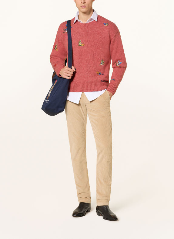 POLO RALPH LAUREN Pulover din lână de alpaca ROȘU DESCHIS