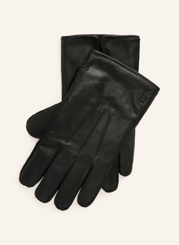 POLO RALPH LAUREN Leather gloves BLACK