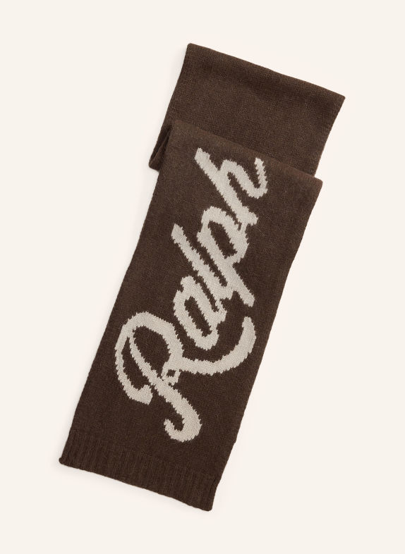 POLO RALPH LAUREN Scarves DARK BROWN / WHITE