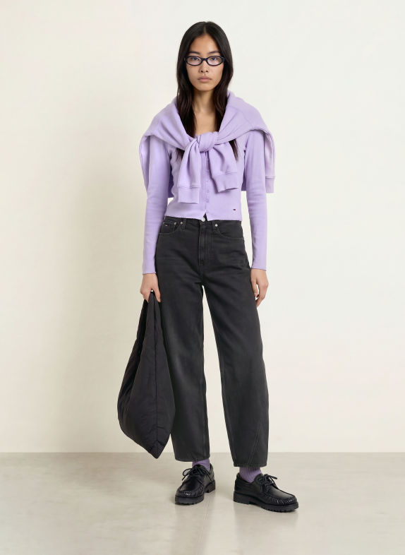 TOMMY JEANS Long-sleeve shirt LIGHT PURPLE