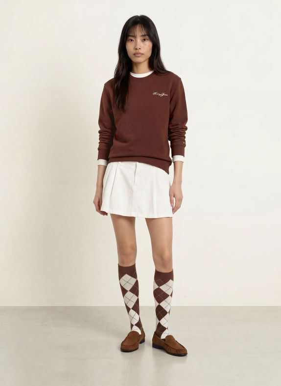 TOMMY JEANS Sweatshirt MARRON FONCÉ
