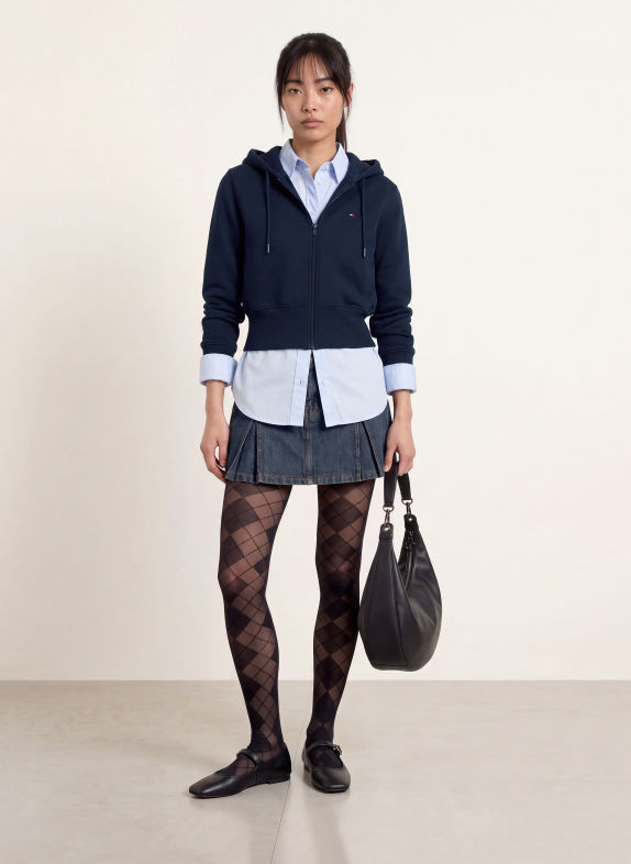 TOMMY JEANS Zip-up sweatshirt DARK BLUE