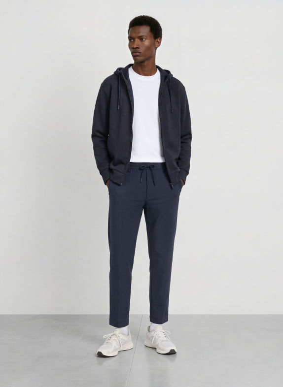 BOSS Sweat zippé BLEU FONCÉ