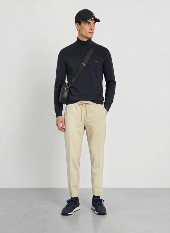 BOSS MOMENTUM-X Turtleneck sweater DARK BLUE