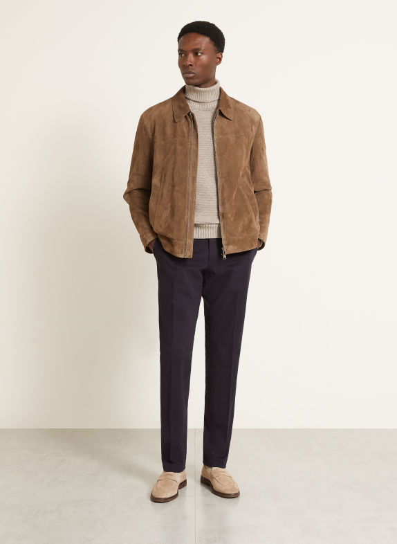 Brioni Chino CORTONA Regular Fit DONKERBLAUW