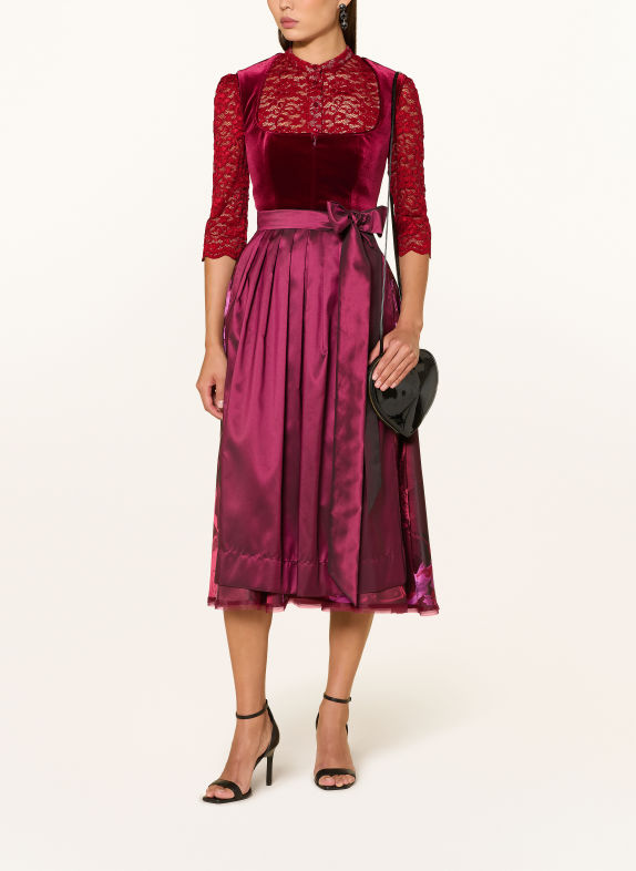 TALBOT RUNHOF Dirndlblouse met 3/4-mouwen DONKERROOD