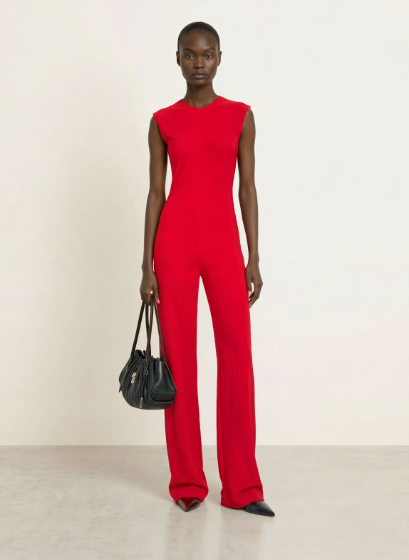 NORMA KAMALI Jumpsuit van jersey ROOD
