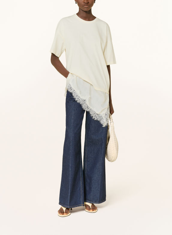 COMMA T-shirt with lace WHITE