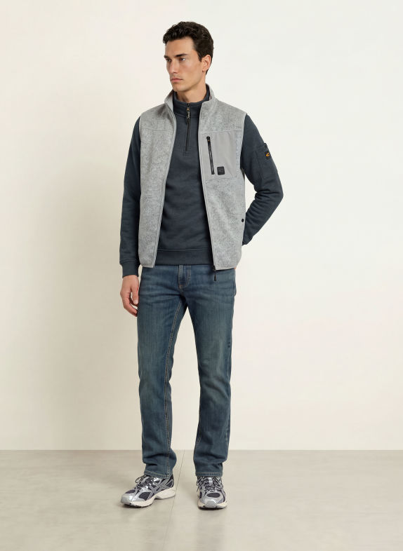 camel active Bluza dresowa typu troyer CZIEMNOSZARY