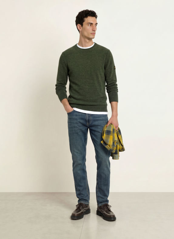camel active Sweter CIEMNOZIELONY