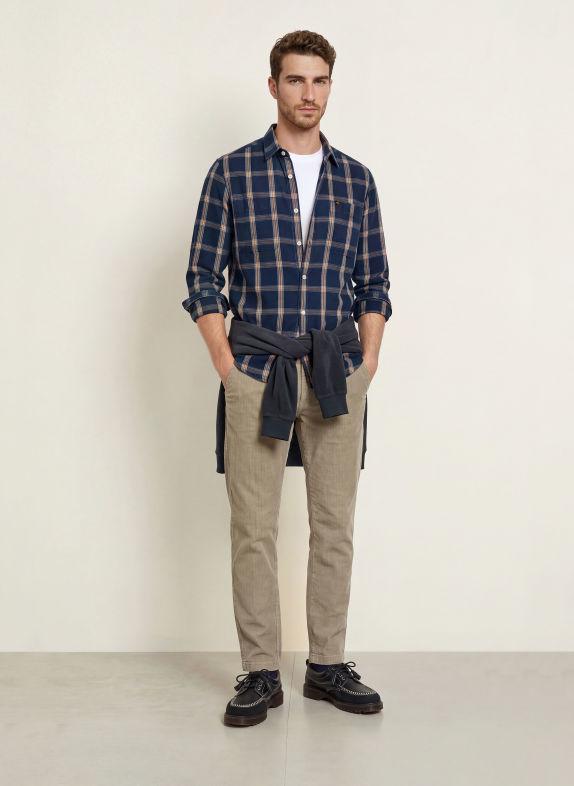 camel active Pantaloni din velur de bumbac, croială regular BEJ