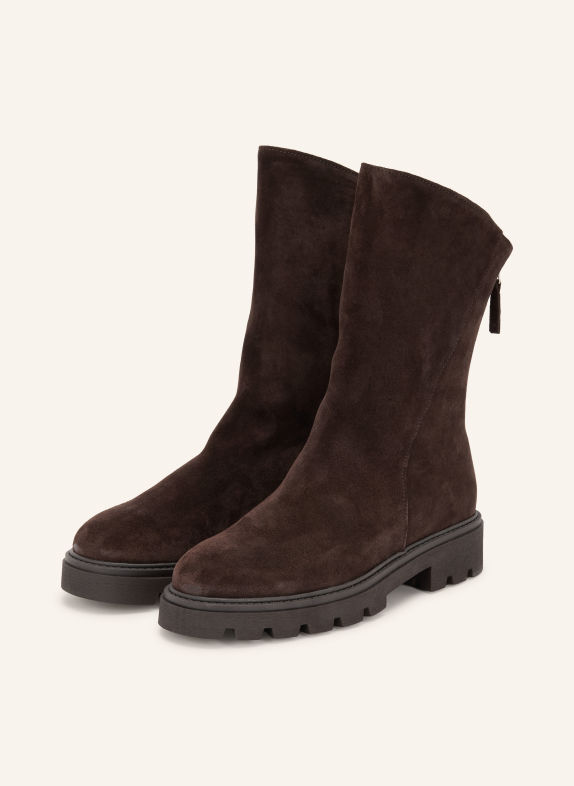 MRS & HUGS Boots TMAVĚ HNĚDÁ