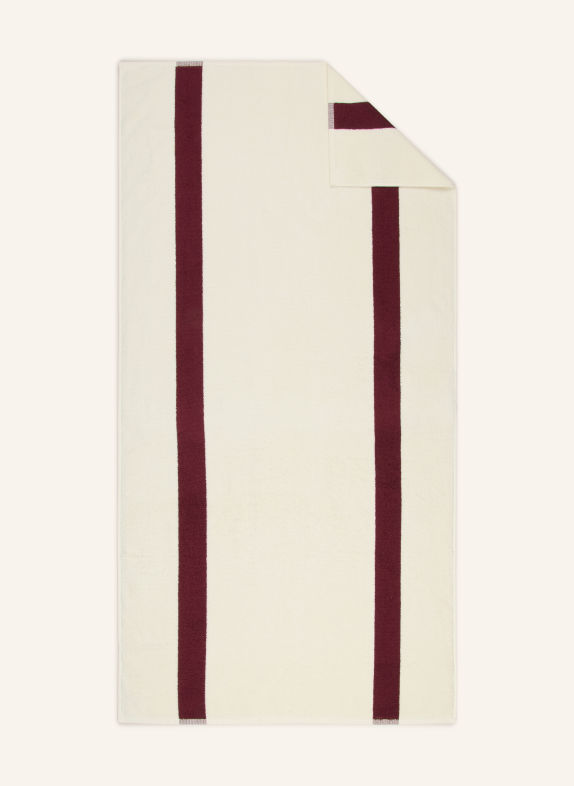 HAY Duschtuch CREME / DUNKELROT