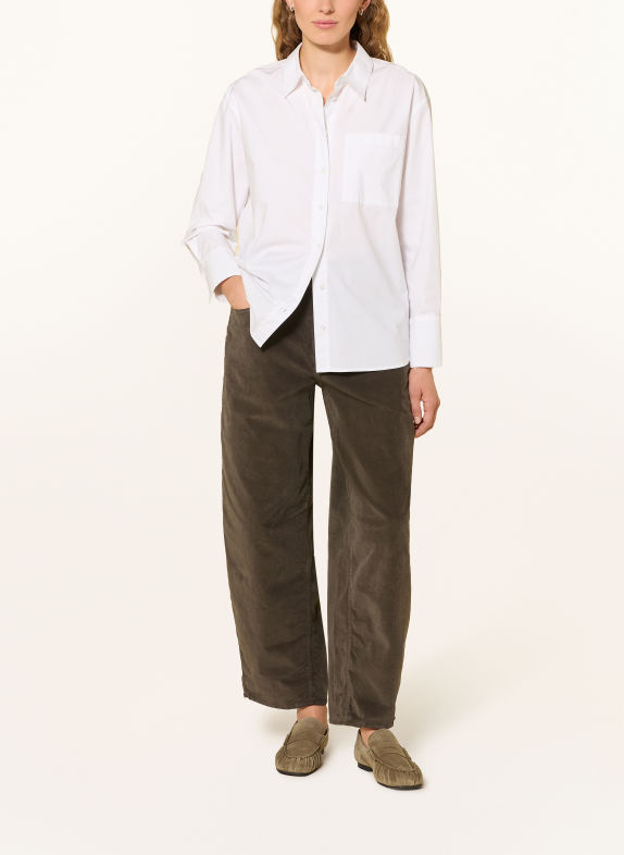 Herrlicher 7/8 broek BARROW BELT van fluweel DONKERGROEN