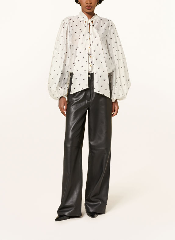 Aje. Blouse à lavallière AMILY BLANC / NOIR