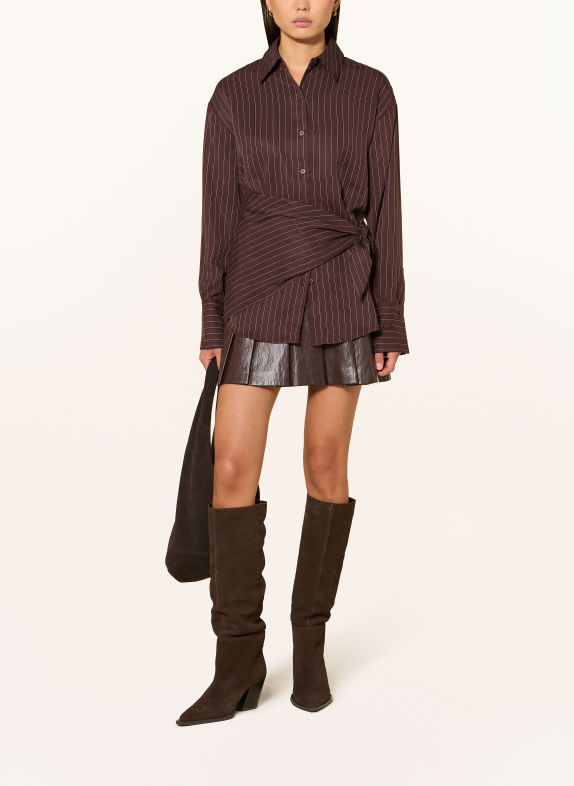 LeGer Studio Overhemdblouse BEYOND MARRON FONCÉ / WIT