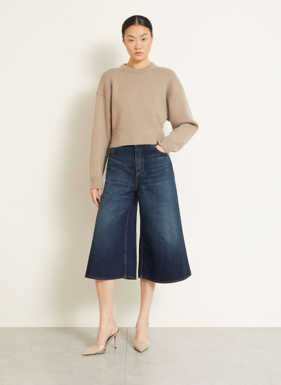 ALAÏA Pullover mit Cashmere HELLBRAUN