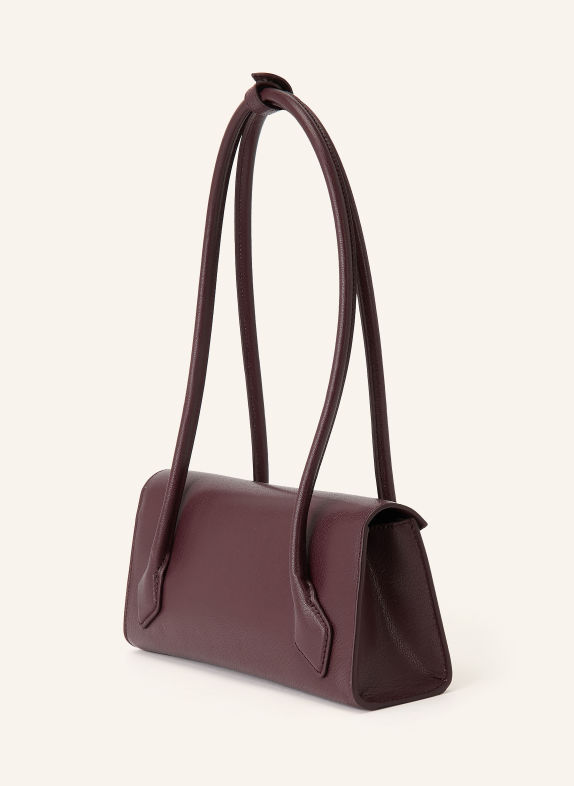 ALAÏA Schultertasche TECKEL FLAP SMALL DUNKELROT