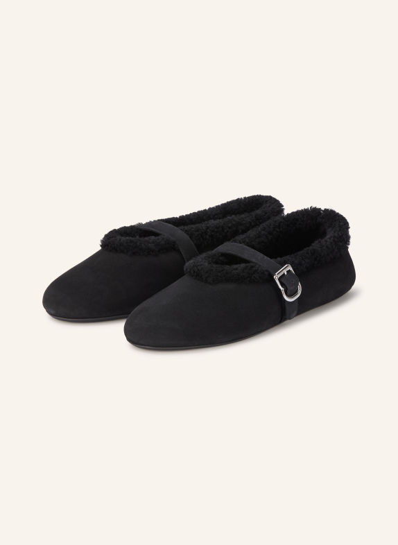 ALAÏA Mary-Jane ballerina's LA BALLERINE ZWART