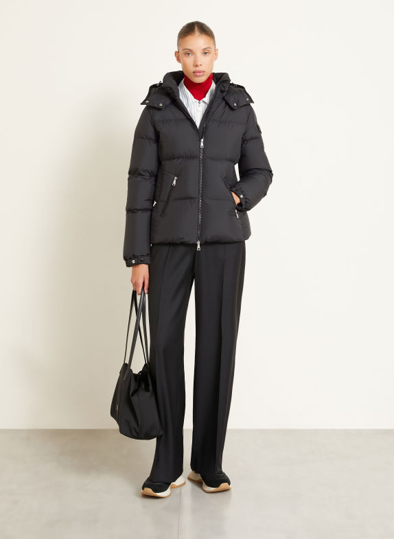 MONCLER Daunenjacke FOURMINES mit abnehmbarer Kapuze SCHWARZ