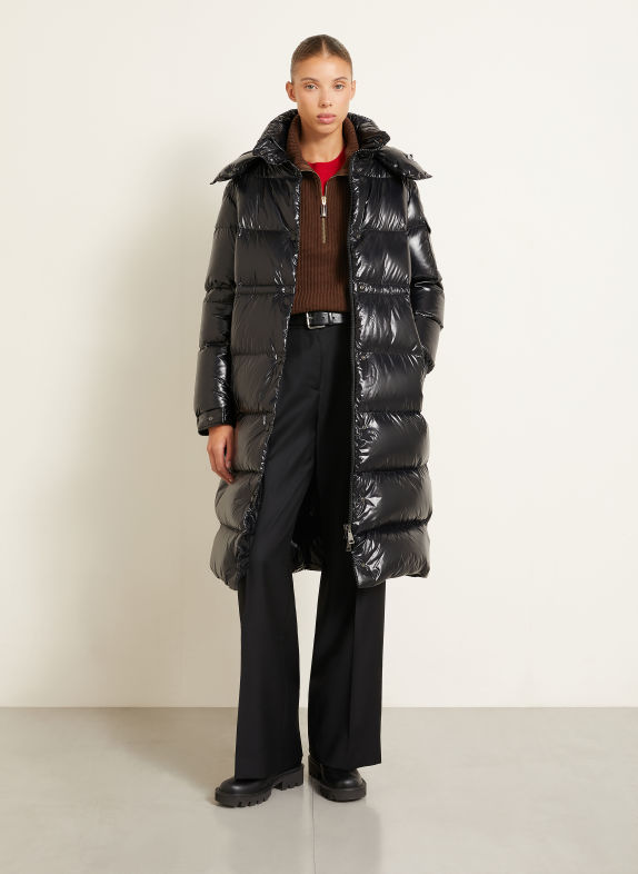 MONCLER Donsmantel CAVETTAZ met afneembare capuchon ZWART