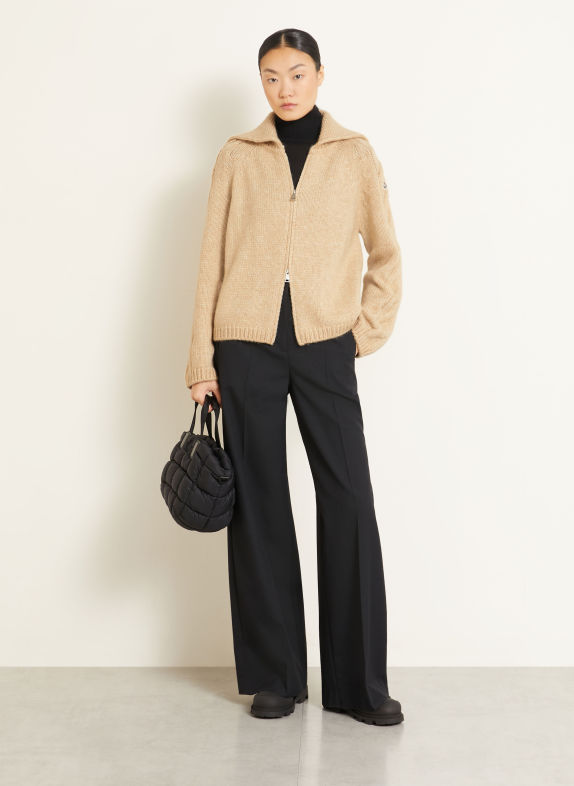 MONCLER Strickjacke mit Alpaka BEIGE
