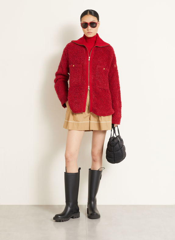 MONCLER Strick-Overshirt ROT