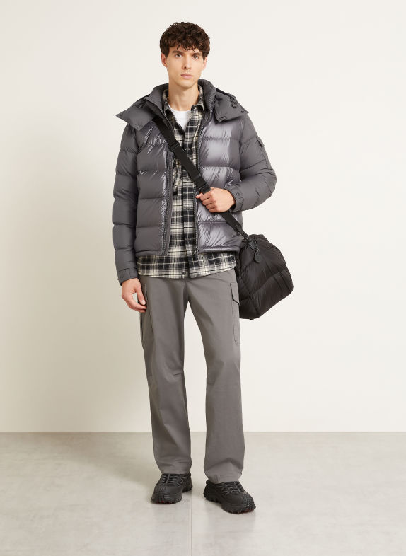 MONCLER Daunenjacke MAYA mit abnehmbarer Kapuze GRAU
