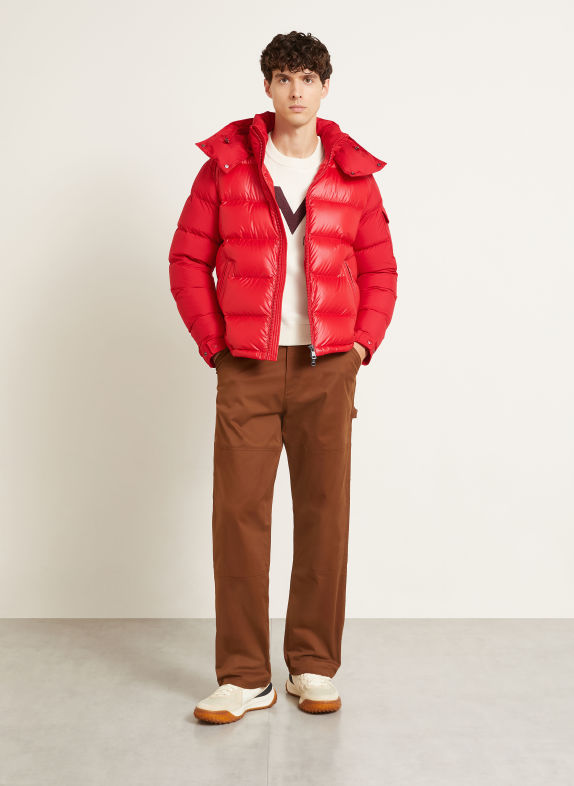 MONCLER Donsjas MAYA met afneembare capuchon ROOD
