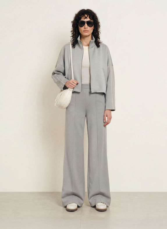 DRYKORN SULBY Jersey Jacket GRAY / CREAM