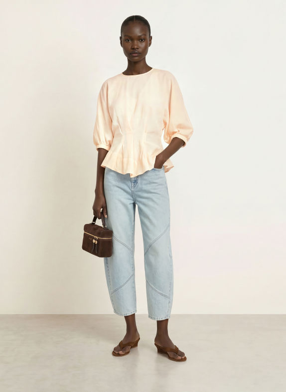 DRYKORN Blusenshirt JUNAIA mit 3/4-Arm CREME