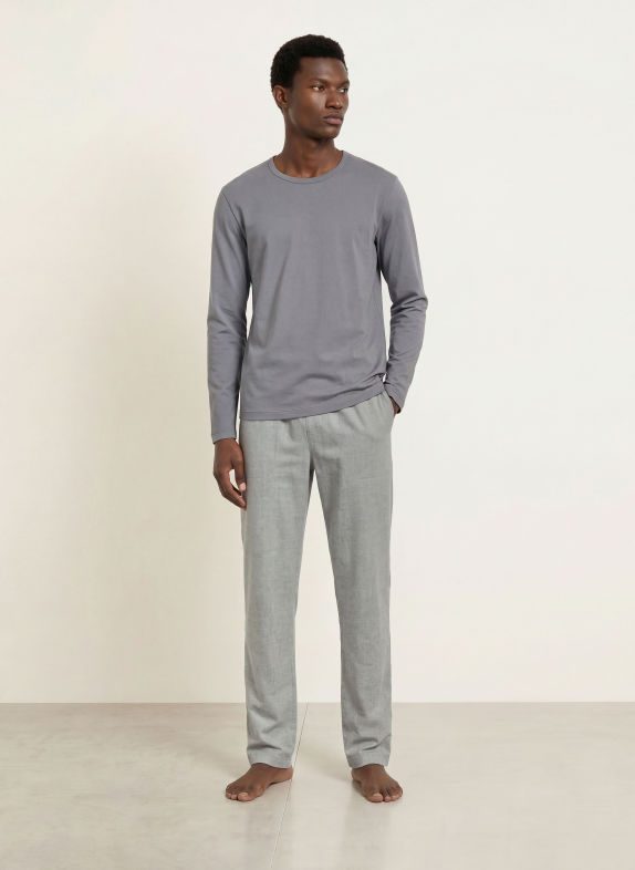 CALIDA Pyjamabroek RMX FLANELL MOOD van flanel GRIJS