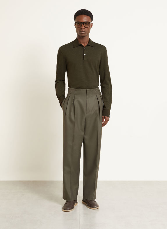 ZEGNA Jersey-Poloshirt DUNKELGRÜN