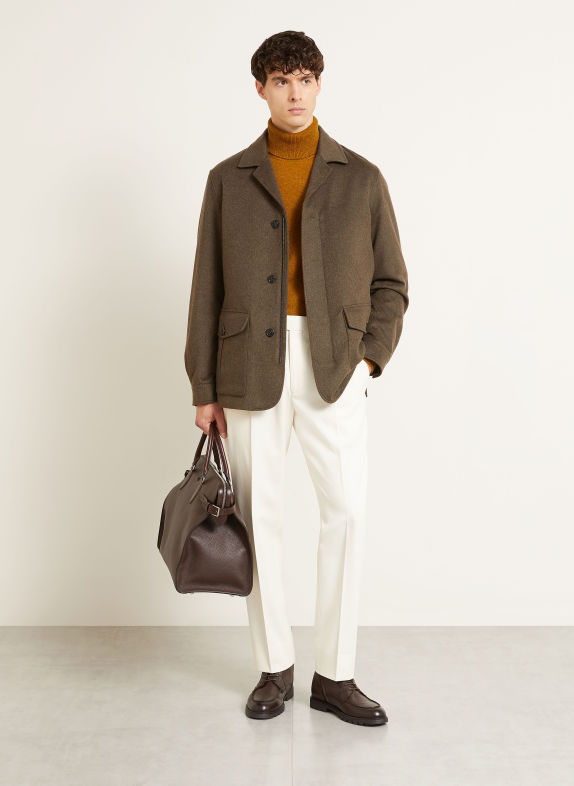 ZEGNA Chino coupe classique ÉCRU