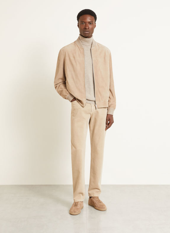 ZEGNA Lederblouson BEIGE