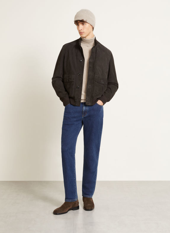 ZEGNA Jeansy CITY Slim Fit 001 Stone washed