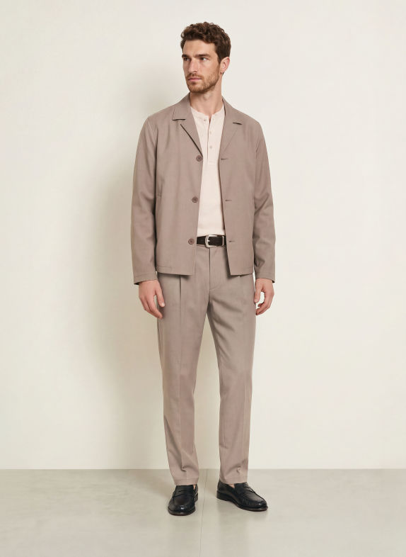 DRYKORN Overshirt LOUVIN SVĚTLE HNĚDÁ