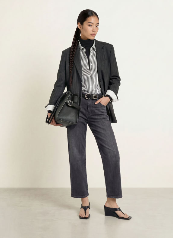 MAC Boyfriend jeans D975 dark grey used wash
