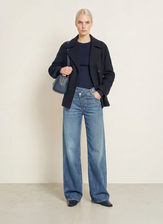 Herrlicher Flared jeans MÄZE 032 navy blue
