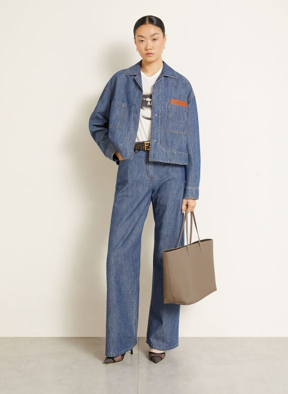 FENDI Shopper ROLL MEDIUM mit Pouch TAUPE