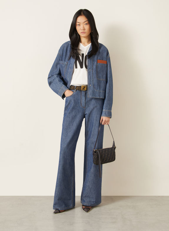 FENDI Kabelka SMALL HNĚDÁ / ČERNÁ