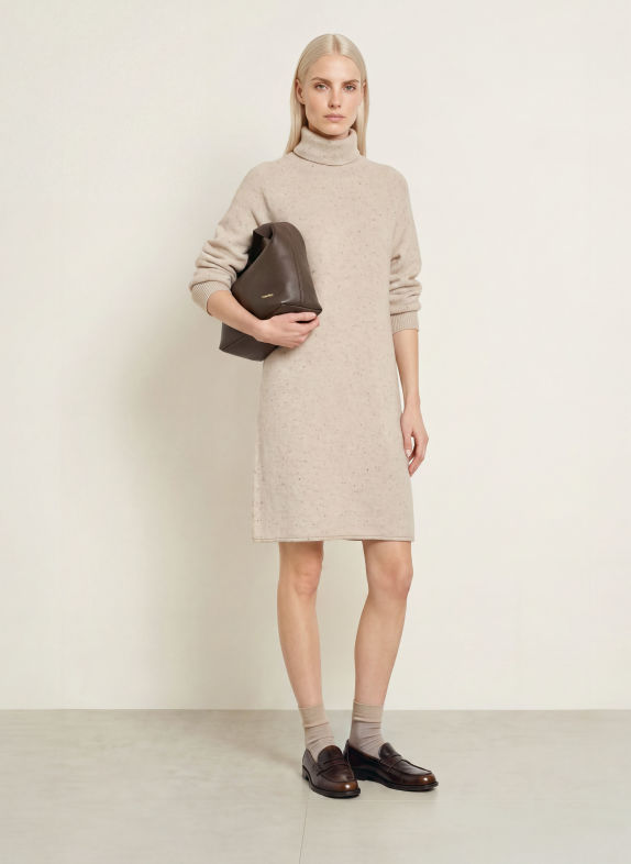 Marc O'Polo Strickkleid CREME / BRAUN