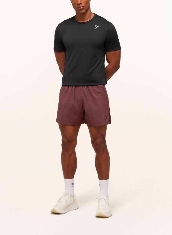 GYMSHARK Trainingsshorts SPORT DUNKELROT / ROT