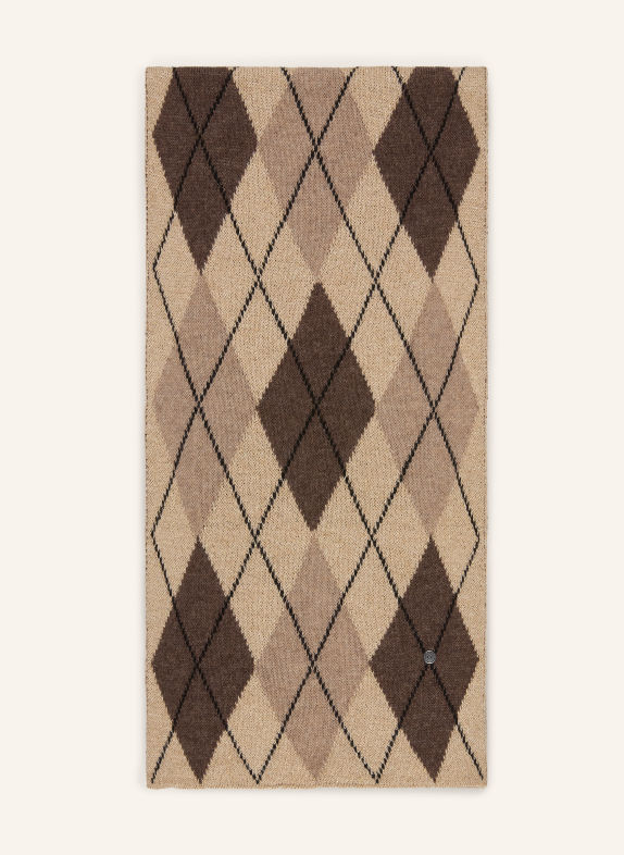 Burlington Scarves with glitter yarn BEIGE / BROWN / TAUPE