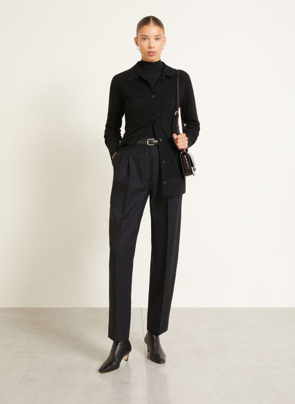 TOTEME Wide-leg trousers DARK GRAY