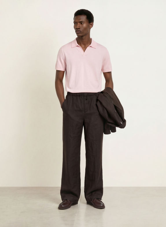 BOSS Strick-Poloshirt NIRO Regular Fit HELLROSA