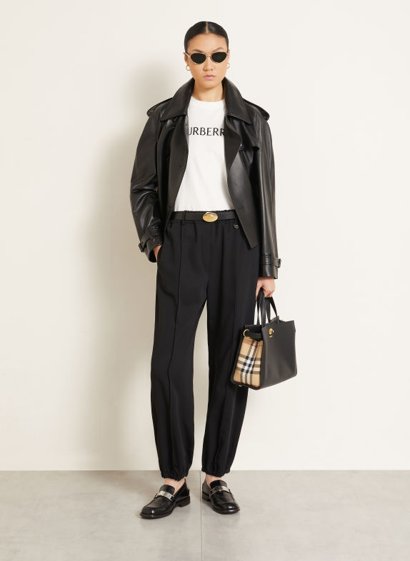 BURBERRY Spodnie LIDIAN CZARNY