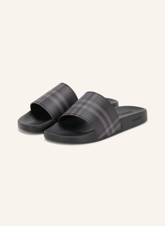 BURBERRY Pantoletten FURLEY SCHWARZ / BEIGE