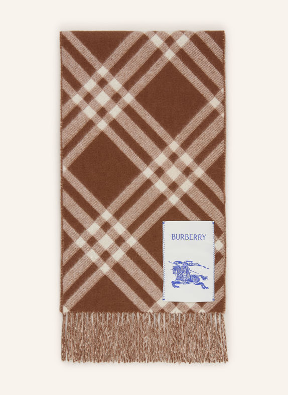 BURBERRY Kashmir-halstørklæde BRUN / CREME